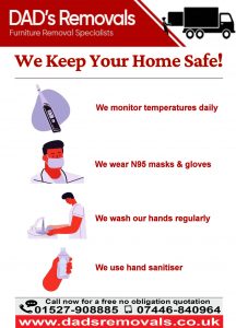 Dads Removals Corona-virus response flyer